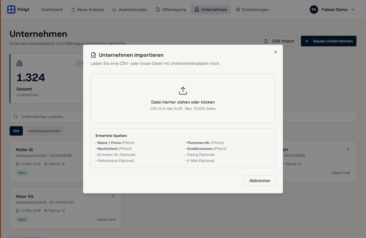 CSV-Import: Unternehmensdaten aus CSV oder Excel einlesen und abgleichen
